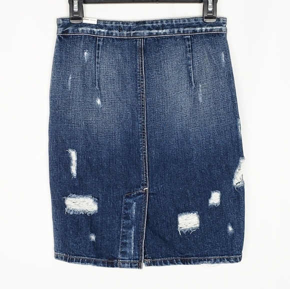 LOVERS + FRIENDS distressed denim skirt - Picture 3 of 5